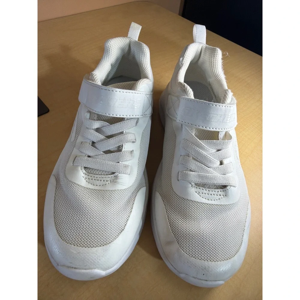 Skechers Microspec Max White Mesh Athletic Sneakers 303552L Youth Size 3.5